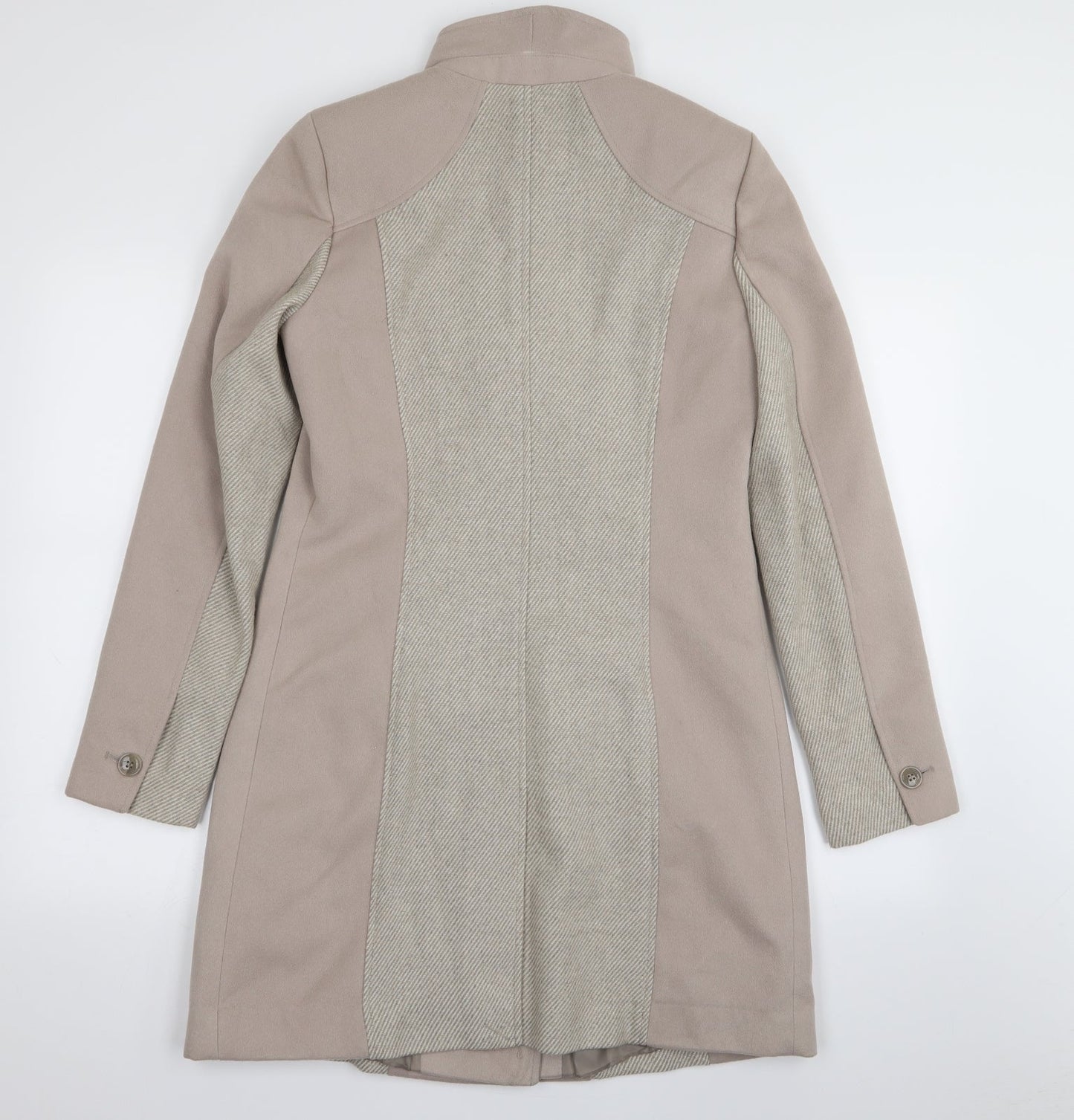 Primark Womens Pink Striped  Overcoat Coat Size 10