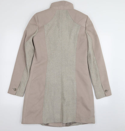 Primark Womens Pink Striped  Overcoat Coat Size 10