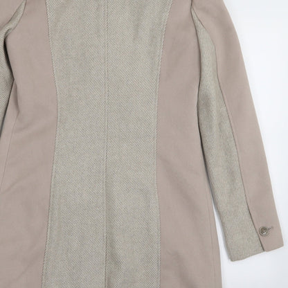 Primark Womens Pink Striped  Overcoat Coat Size 10