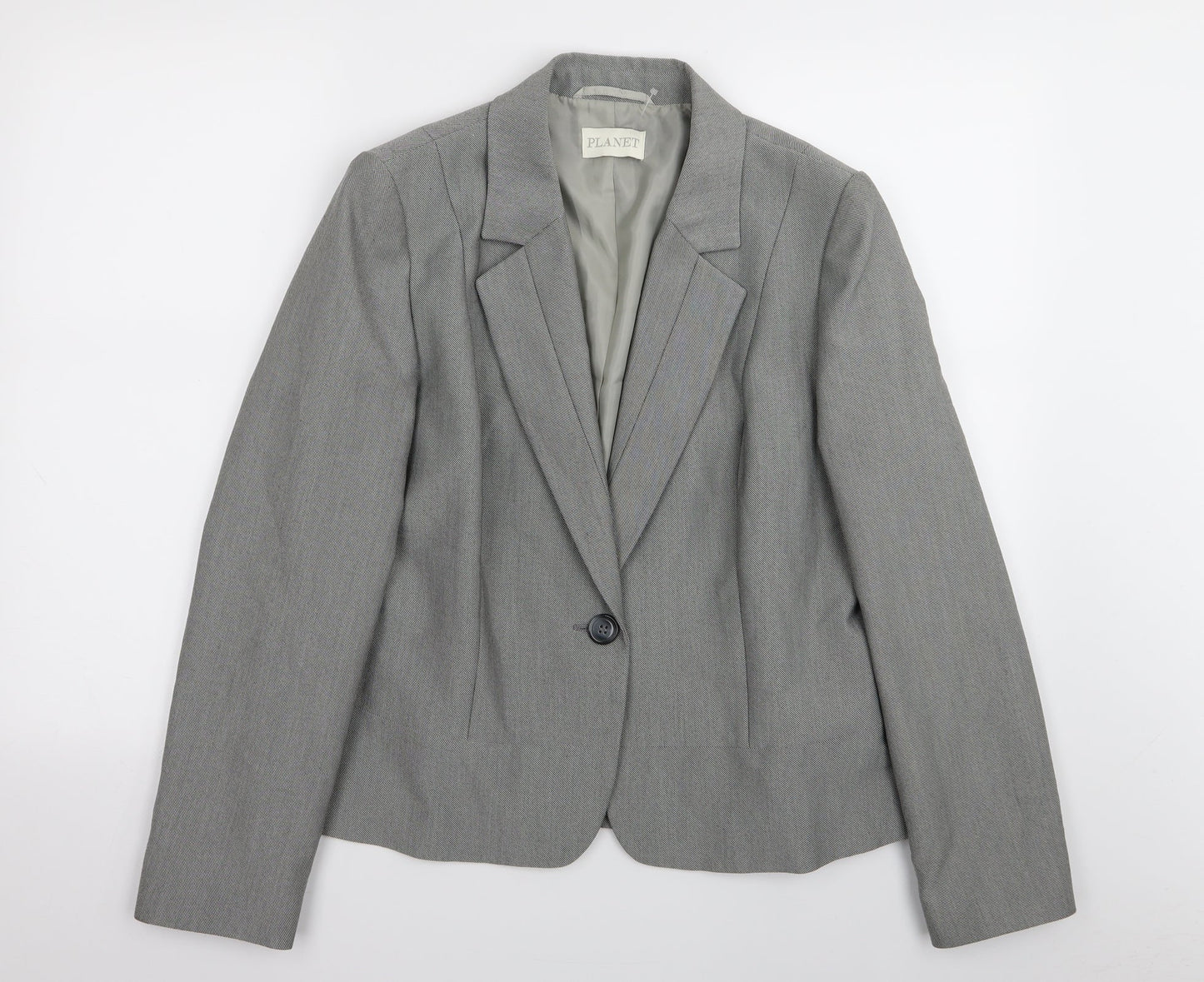 Womens UK Size 14 planet Regular Grey Blazer