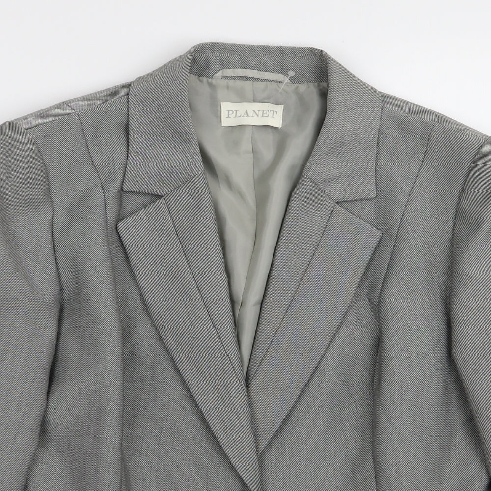 Womens UK Size 14 planet Regular Grey Blazer