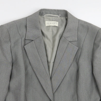 Womens UK Size 14 planet Regular Grey Blazer
