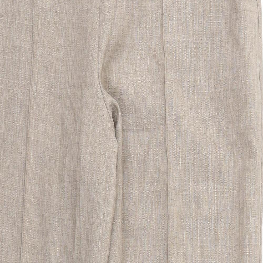 M&S Womens Beige   Trousers  Size 12 L26 in - Stretch waistband