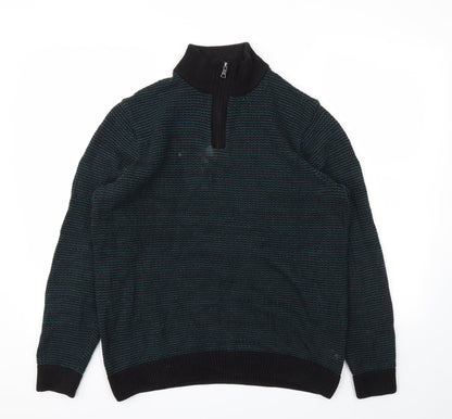 Mens UK Size M M&S Blue Pullover Hoodie