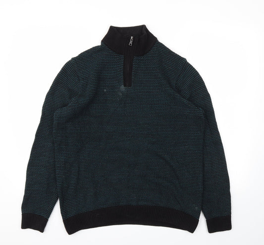 Mens UK Size M M&S Blue Pullover Hoodie