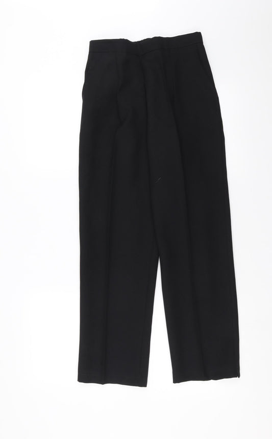 Womens UK Size 12 Preworn Regular Fit  Black Trousers