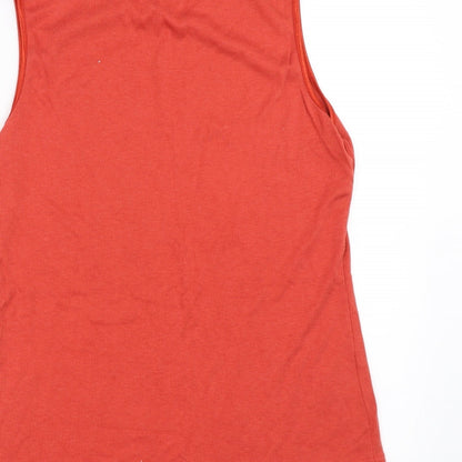 Womens UK Size L Country Casuals Orange Basic Tank