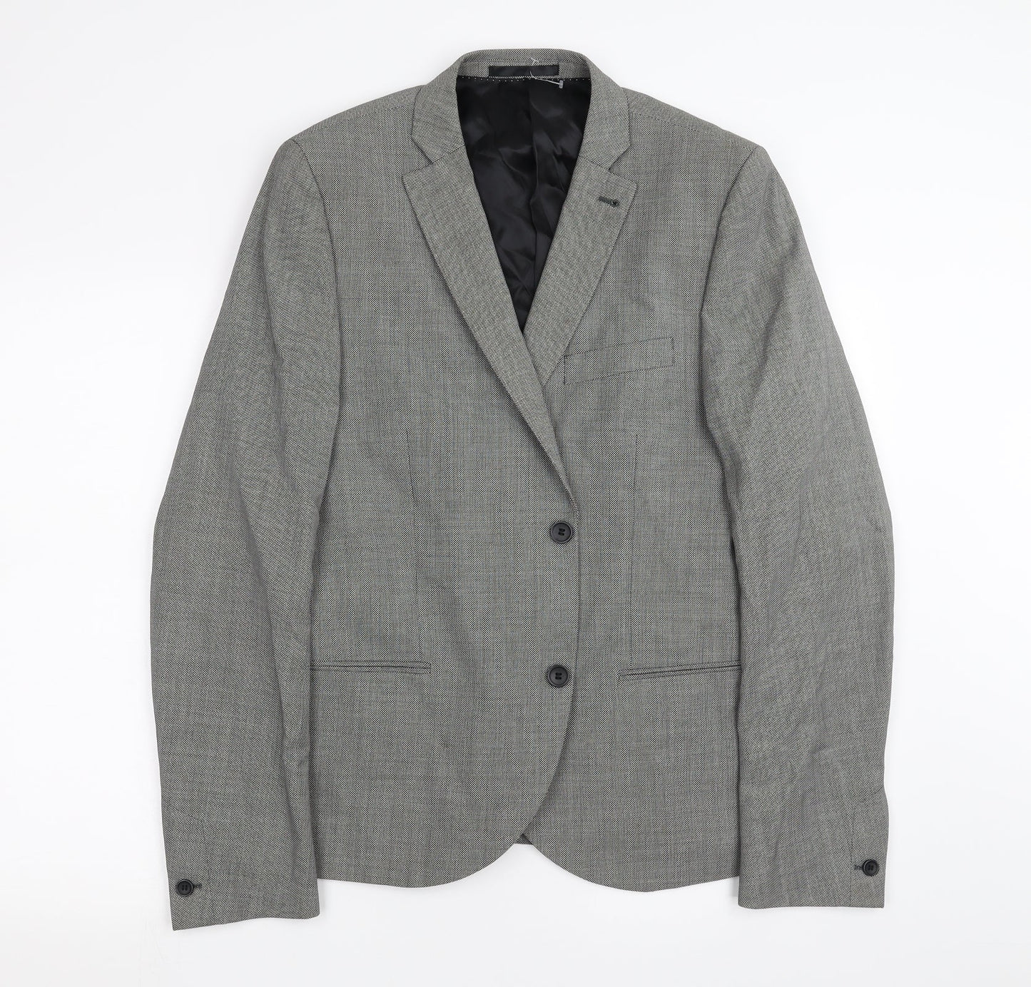 Mens UK Size 42 Topman Regular Grey Suit Jacket