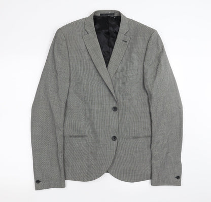 Mens UK Size 42 Topman Regular Grey Suit Jacket