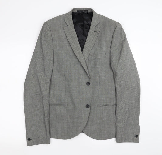 Mens UK Size 42 Topman Regular Grey Suit Jacket