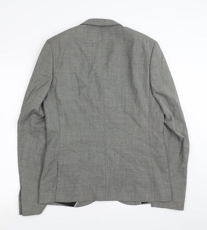 Mens UK Size 42 Topman Regular Grey Suit Jacket