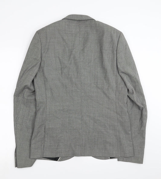 Mens UK Size 42 Topman Regular Grey Suit Jacket