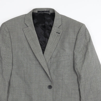 Mens UK Size 42 Topman Regular Grey Suit Jacket