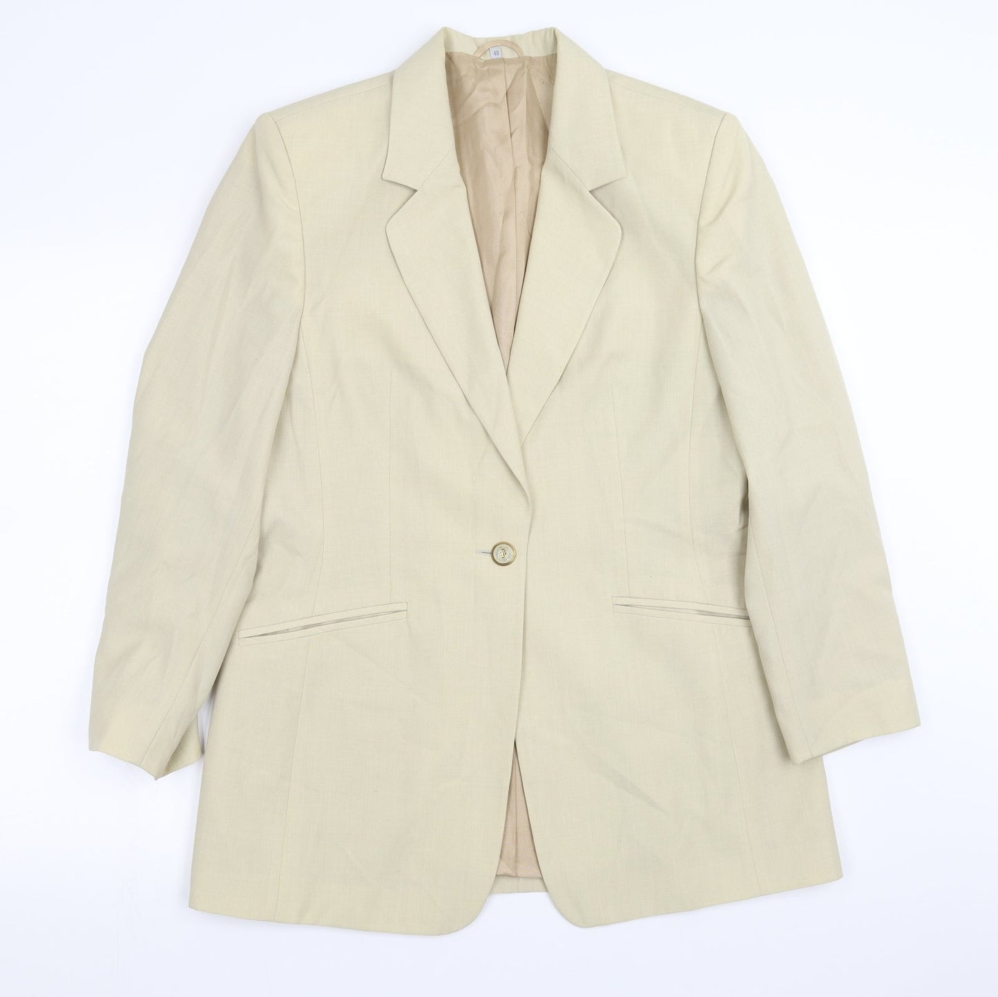 Womens UK Size 12 Bianca Regular Yellow Suit Jacket
