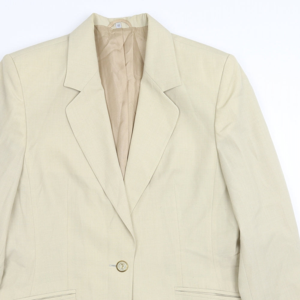 Womens UK Size 12 Bianca Regular Yellow Suit Jacket