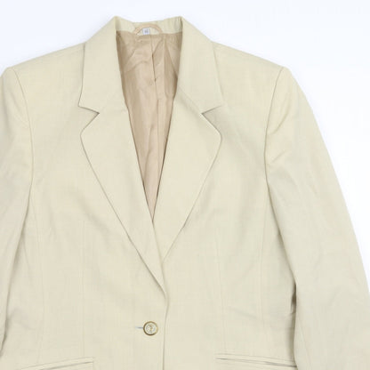 Womens UK Size 12 Bianca Regular Yellow Suit Jacket