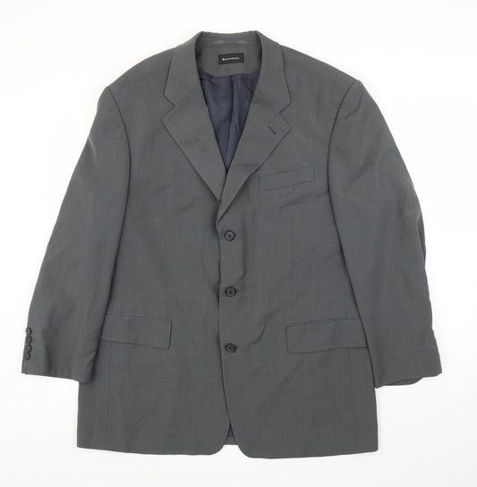 Mens UK Size 48 Benvenuto Regular Grey Suit Jacket