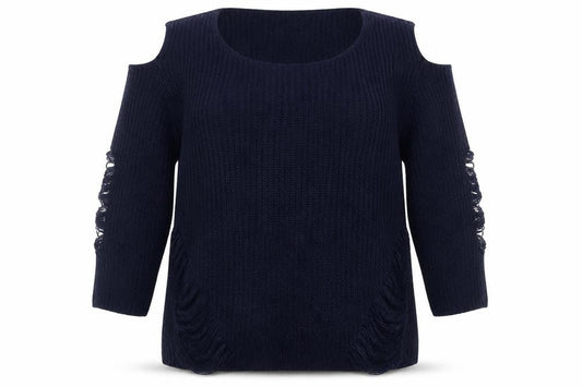 Select Womens Blue   Pullover Jumper Size 18  - Distressed Look