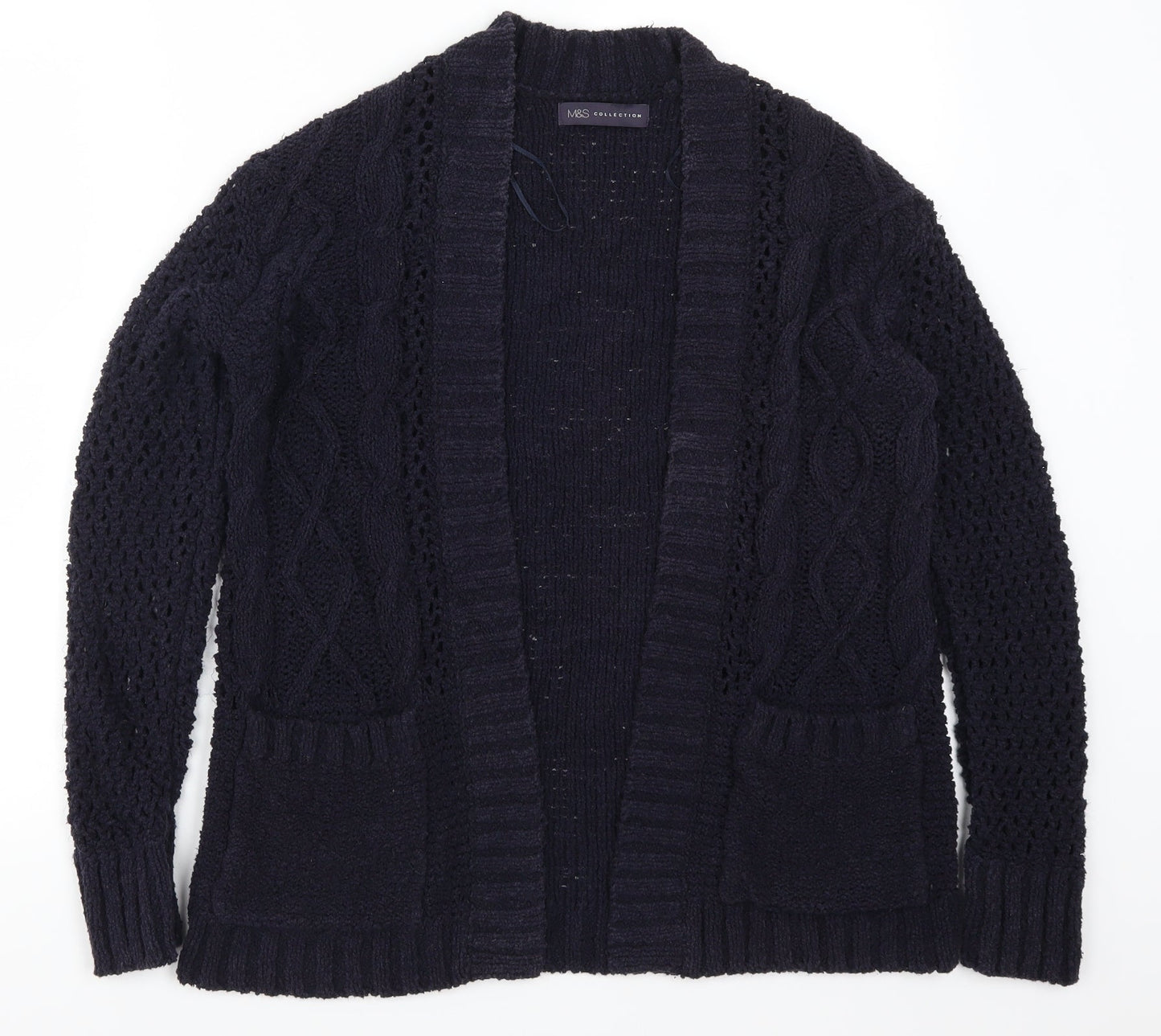 Marks and Spencer Womens Blue  Knit Cardigan Jumper Size S