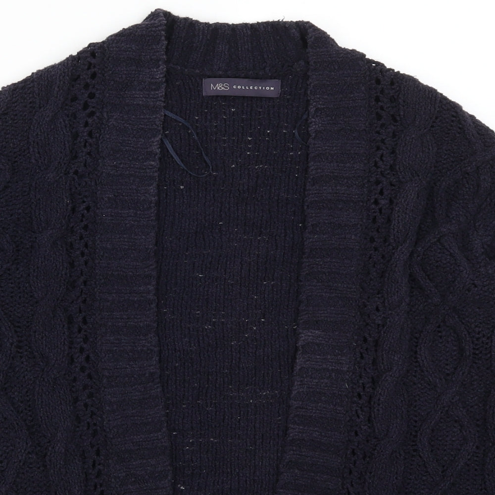 Marks and Spencer Womens Blue  Knit Cardigan Jumper Size S