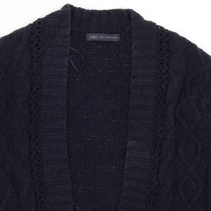 Marks and Spencer Womens Blue  Knit Cardigan Jumper Size S