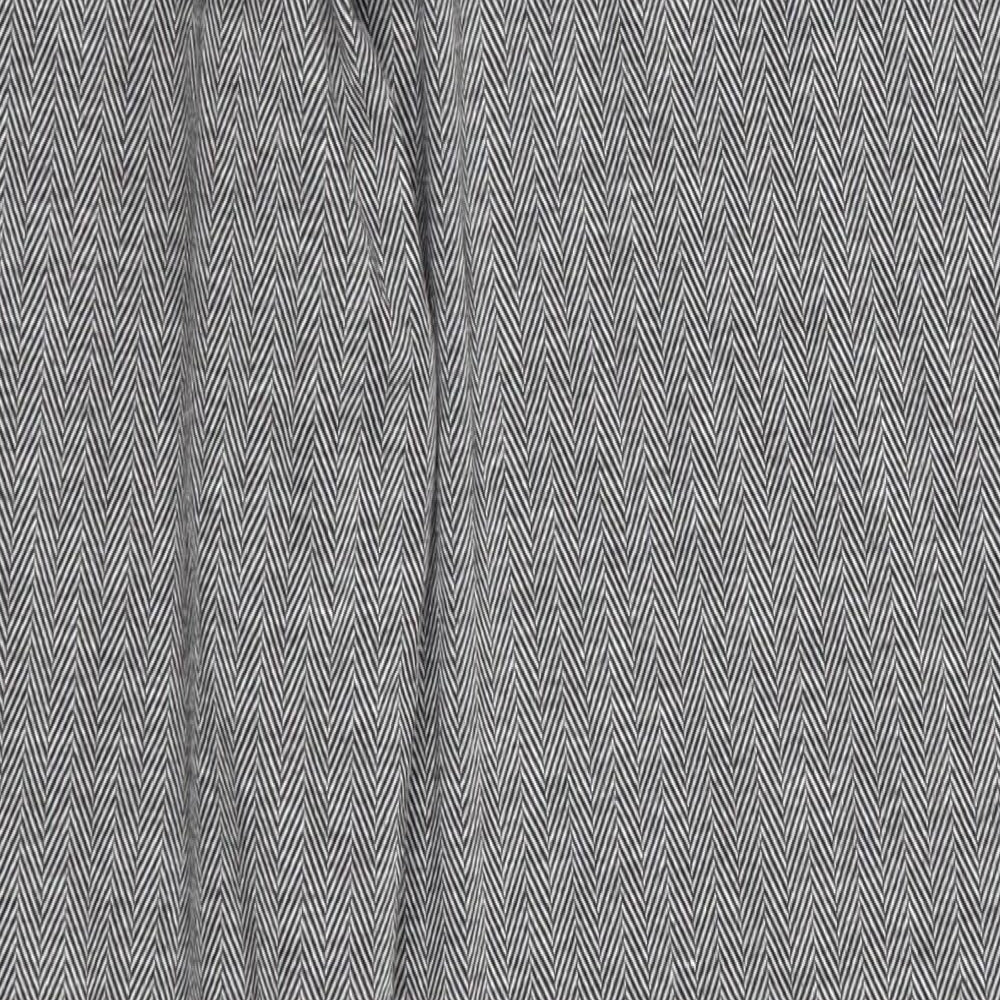 Marks and Spencer Womens Grey Herringbone  Trousers  Size 12 L28 in