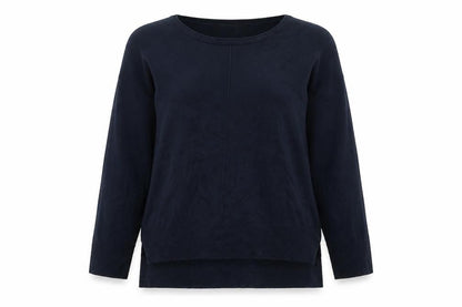 Front view of Atmosphere women’s blue jumper, size UK 12