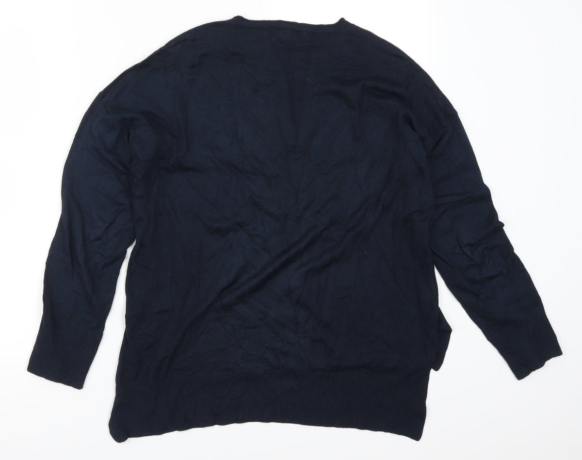 Back view of Atmosphere women’s blue jumper, size UK 12