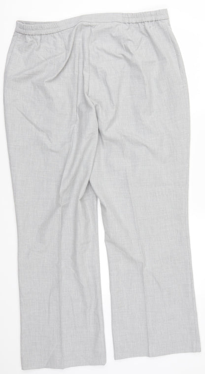 Womens UK Size 22 Agenda Regular Fit  Grey Trousers