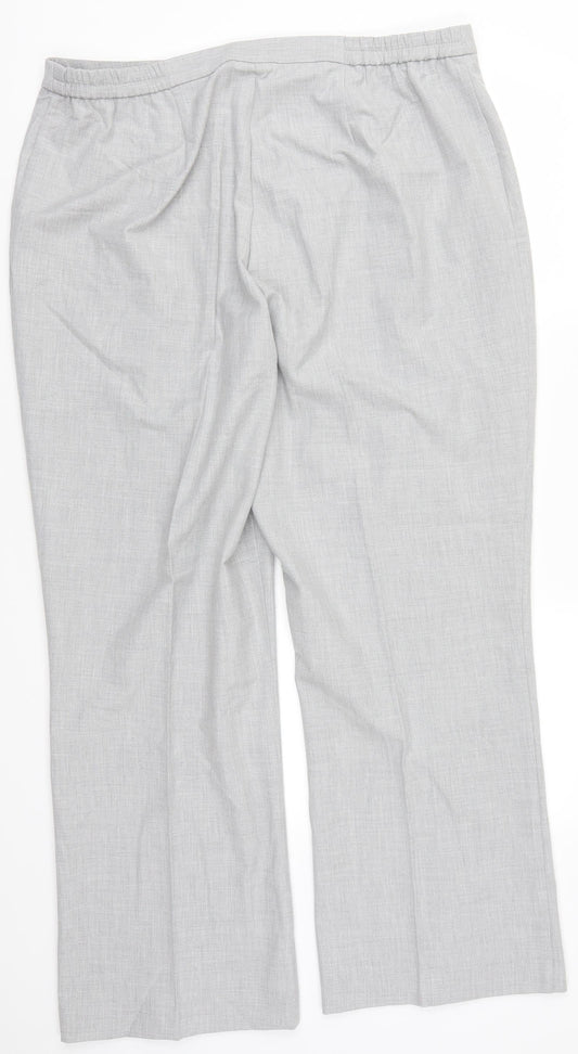 Womens UK Size 22 Agenda Regular Fit  Grey Trousers