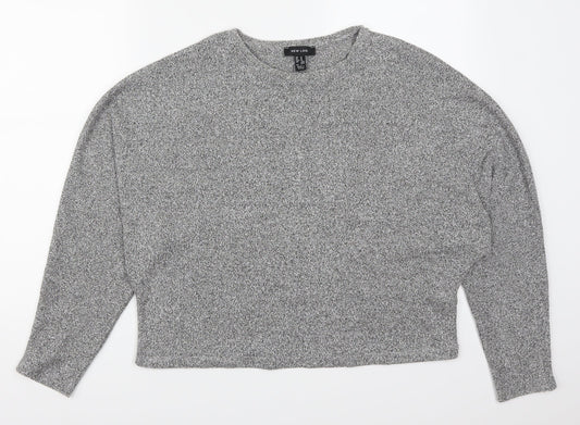 Womens UK Size M New Look Grey Basic T-Shirt