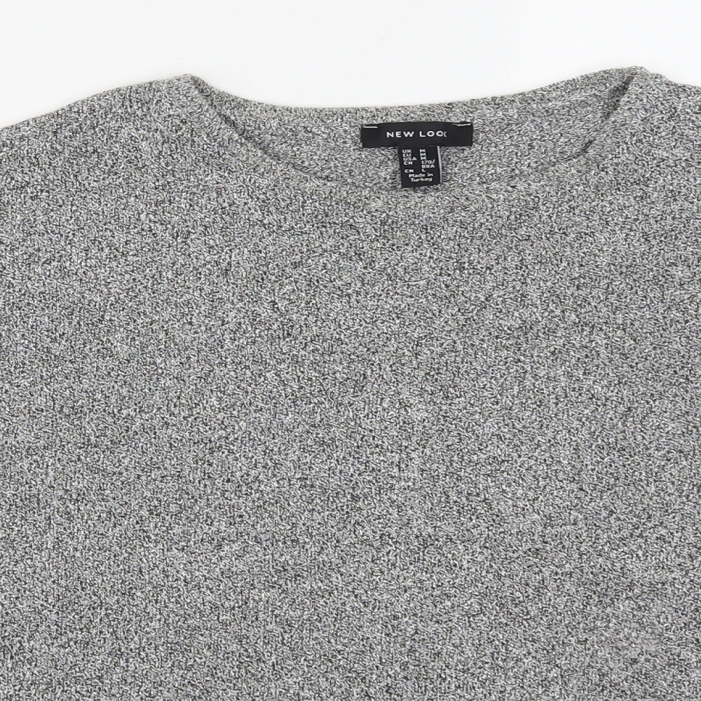 Womens UK Size M New Look Grey Basic T-Shirt