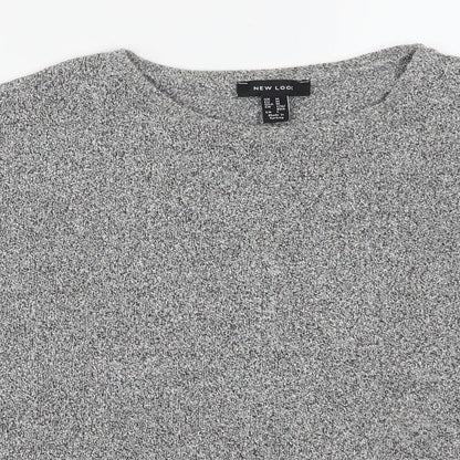 Womens UK Size M New Look Grey Basic T-Shirt