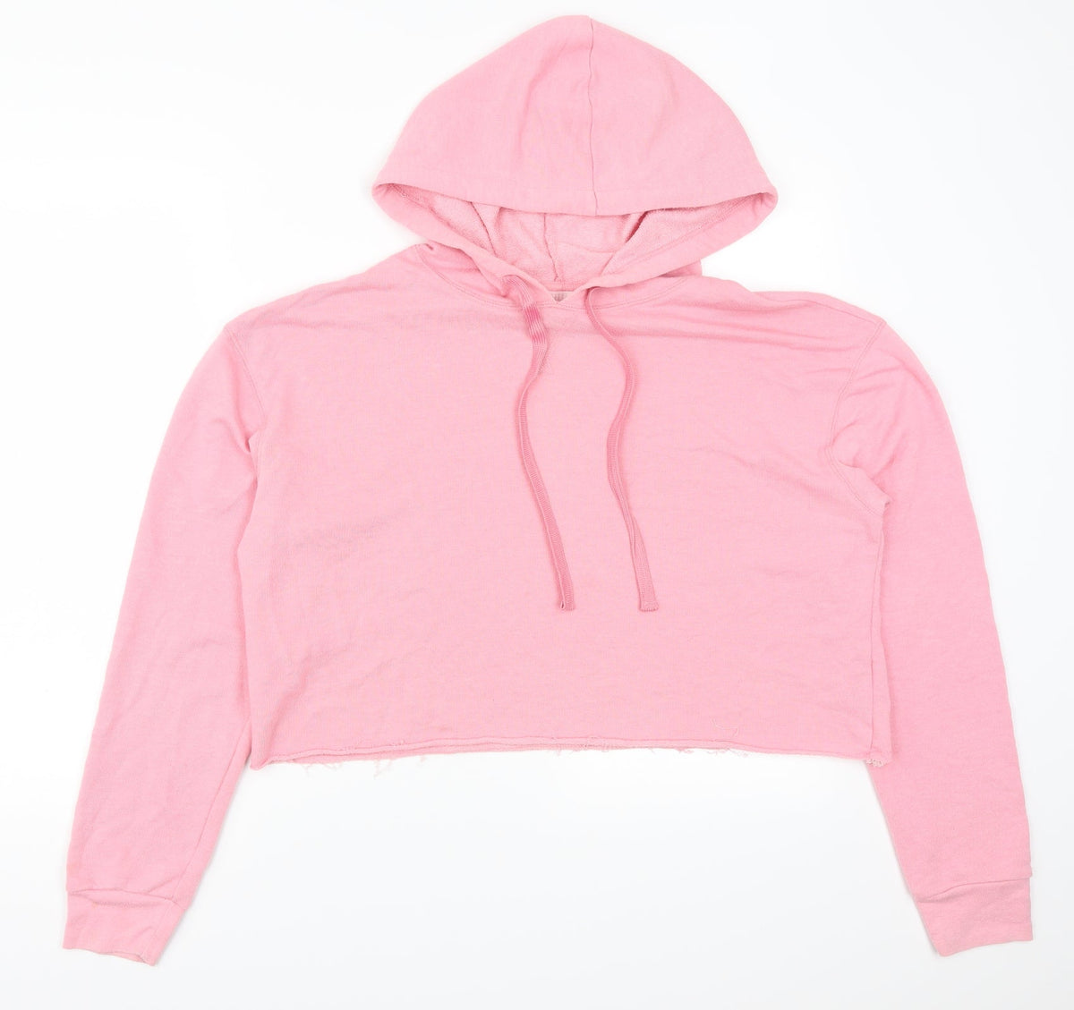Additional front view of Cooperative women’s pink pullover hoodie, size L