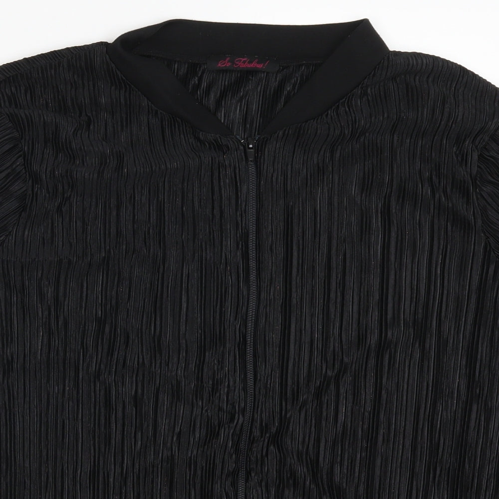 Womens UK Size 16 So Fabulous Black Jacket