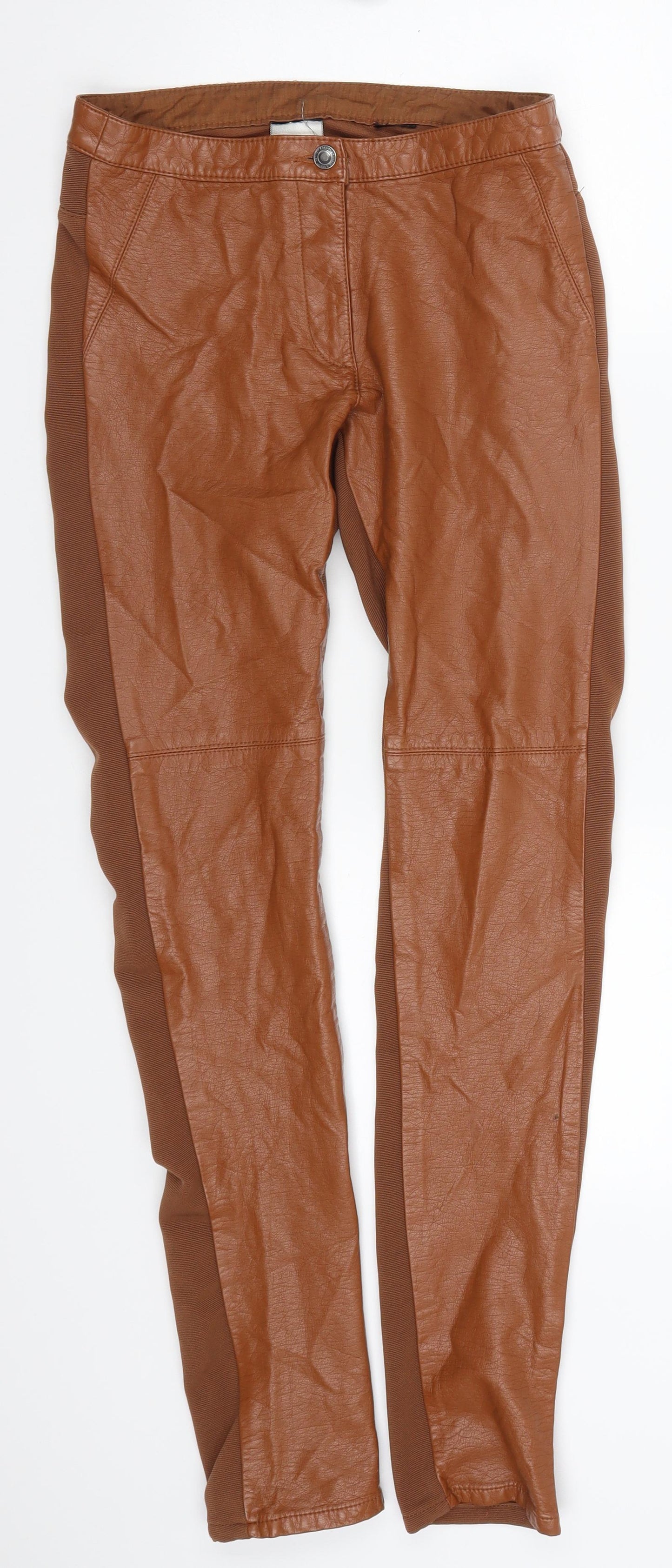 Womens UK Size 8 Preworn Regular Fit  Brown Trousers