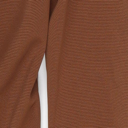 Womens UK Size 8 Preworn Regular Fit  Brown Trousers