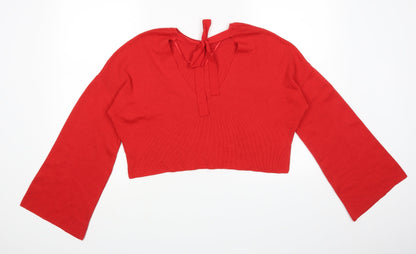 Primark Womens Red   Cropped T-Shirt Size 12