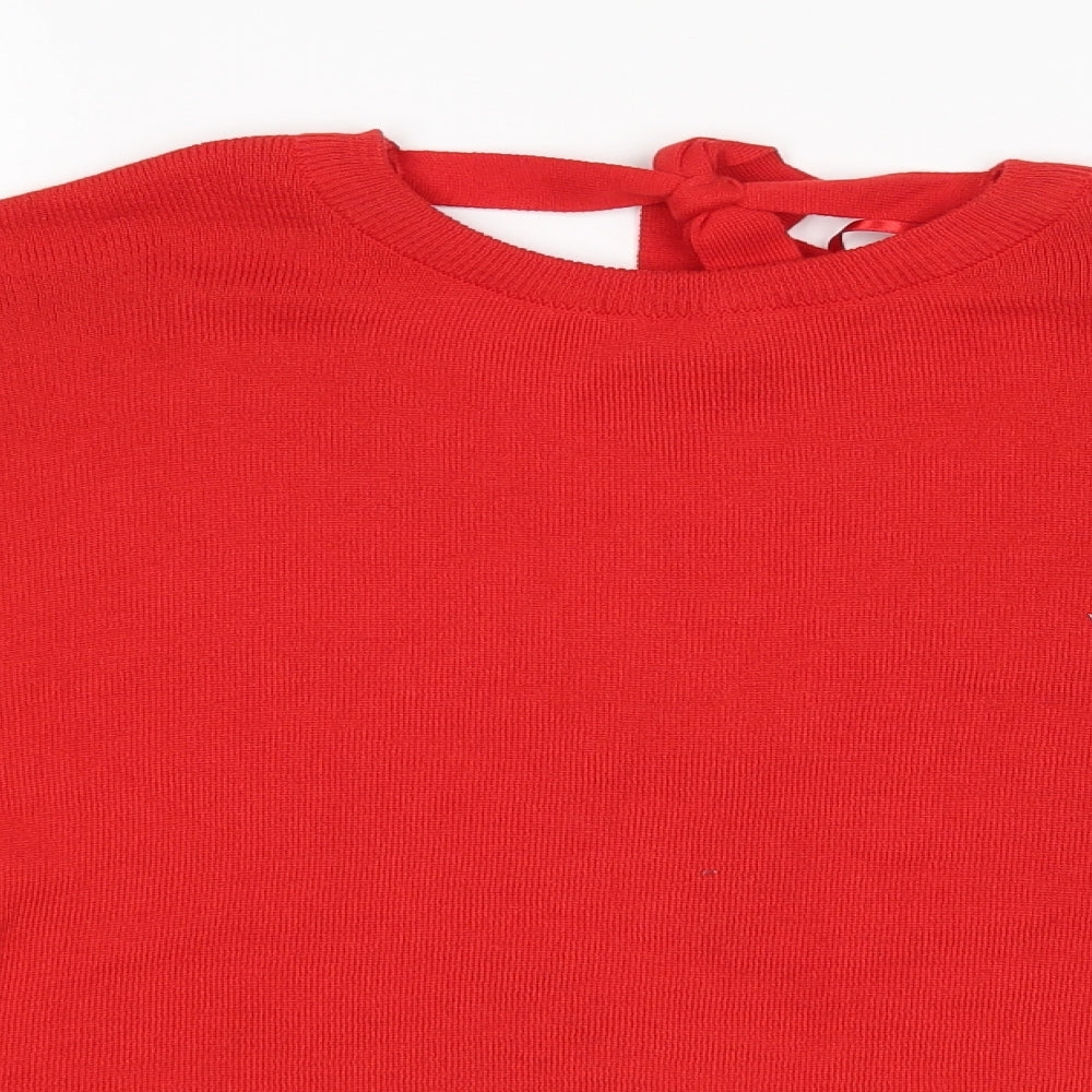 Primark Womens Red   Cropped T-Shirt Size 12