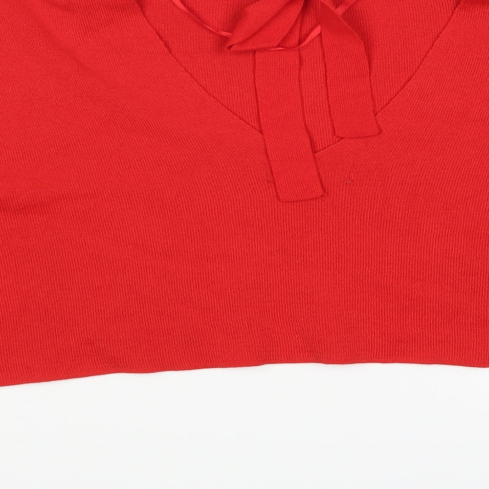 Primark Womens Red   Cropped T-Shirt Size 12