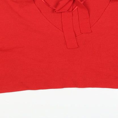 Primark Womens Red   Cropped T-Shirt Size 12