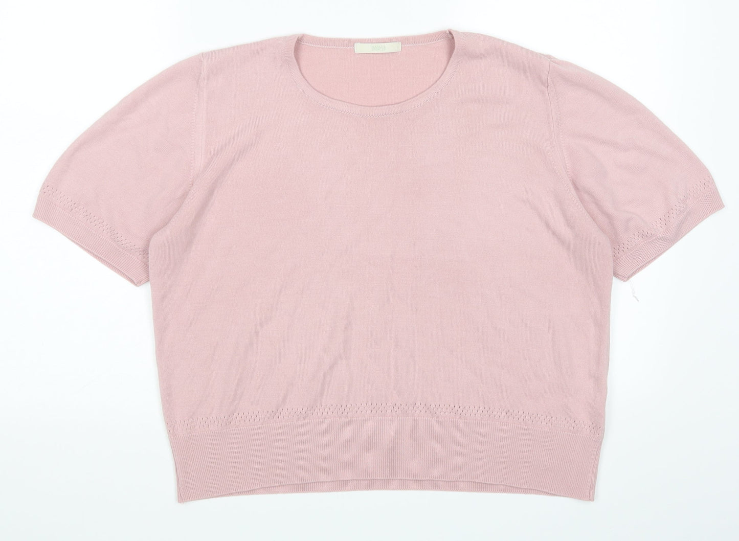 M&S Womens Pink   Basic T-Shirt Size 12