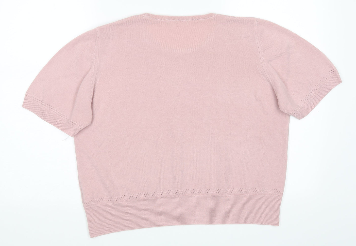 M&S Womens Pink   Basic T-Shirt Size 12