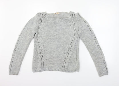 Berksha Womens Grey   Pullover Jumper Size M