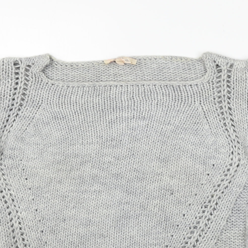 Berksha Womens Grey   Pullover Jumper Size M