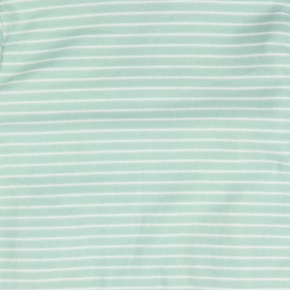 ann de lancay Womens Green Striped  Jacket Coat Size L