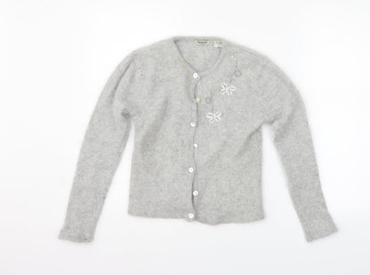airport Womens Grey   Cardigan Jumper Size M  - washable marks on callor