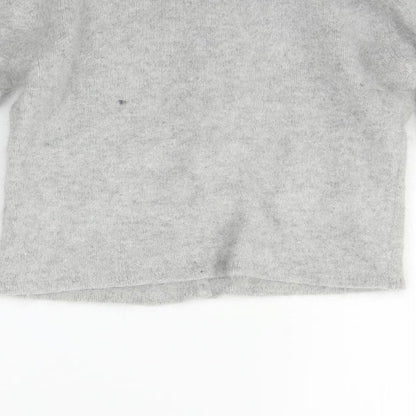 airport Womens Grey   Cardigan Jumper Size M  - washable marks on callor