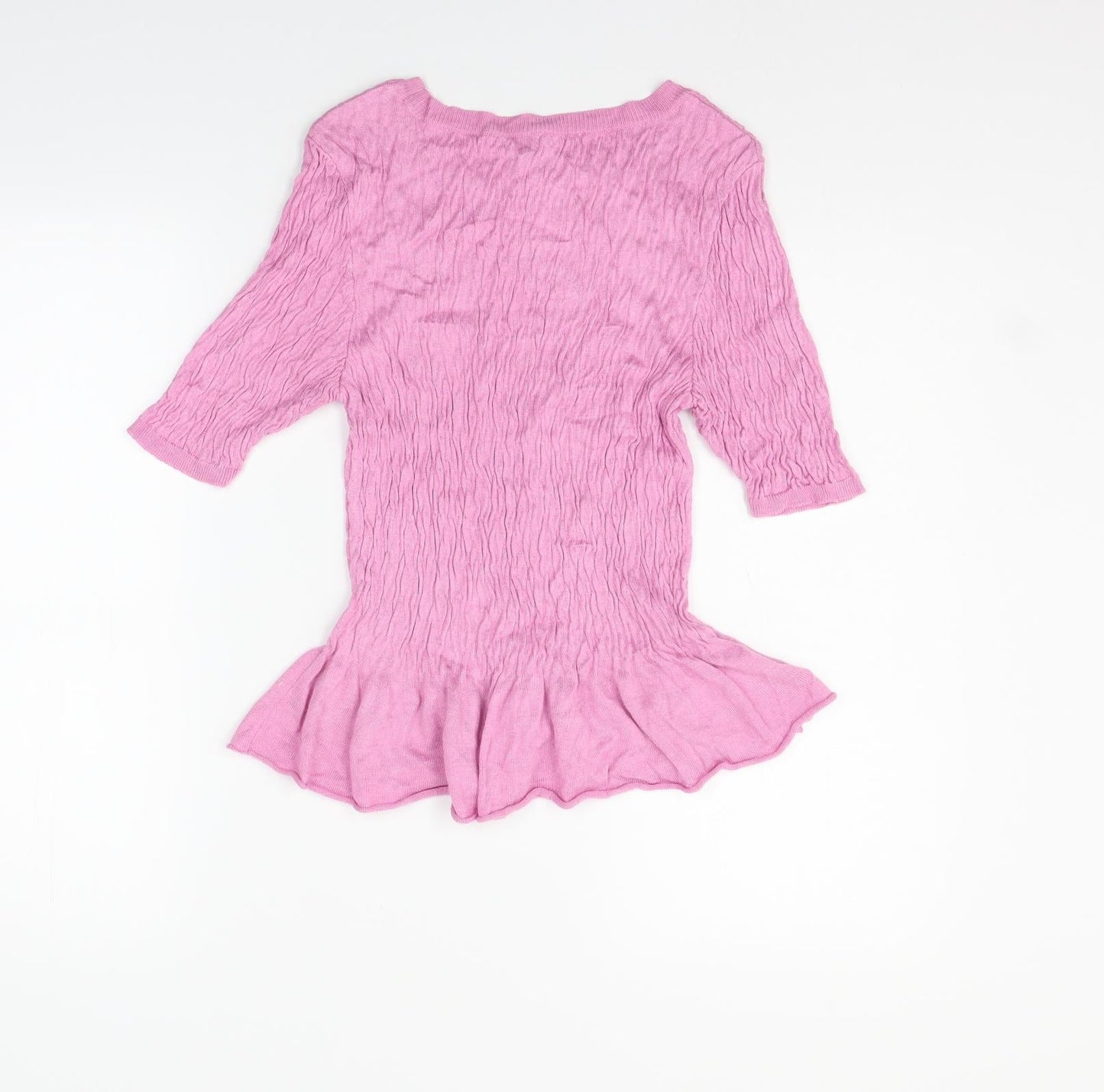 Womens UK Size 10 Topshop Pink Basic T-Shirt
