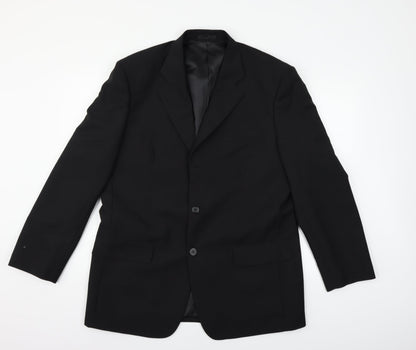 Mens UK Size 42 Cedar Wood State Regular Black Suit Jacket